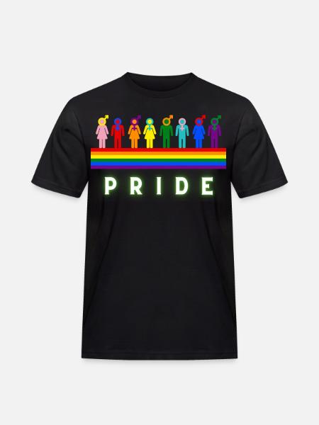 Pride Rainbow LGBTQ Diversity Design - Men's Workwear T-Shirt - black