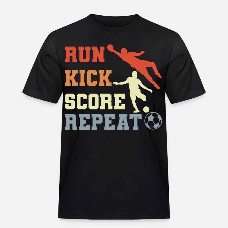 Fußballspieler Routine - Männer Workwear T-Shirt - Schwarz