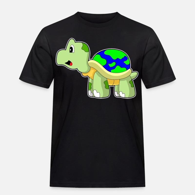 Schildkröte Erde - Männer Workwear T-Shirt - Schwarz