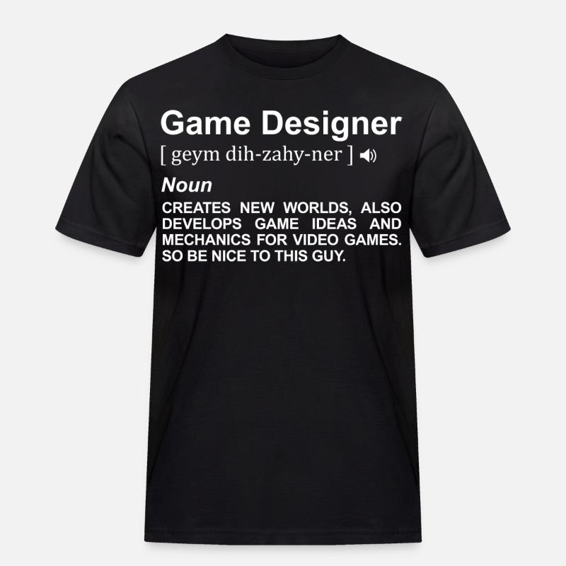 Game Designer Bedeutung - Männer Workwear T-Shirt - Schwarz