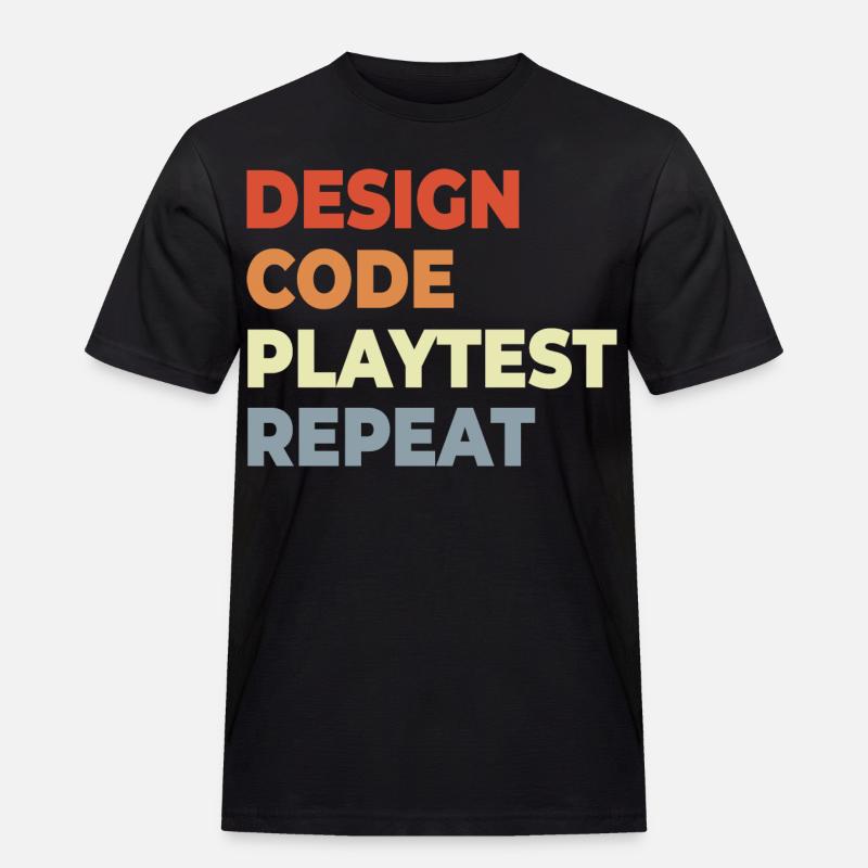 Spielentwicklung Workflow - Männer Workwear T-Shirt - Schwarz