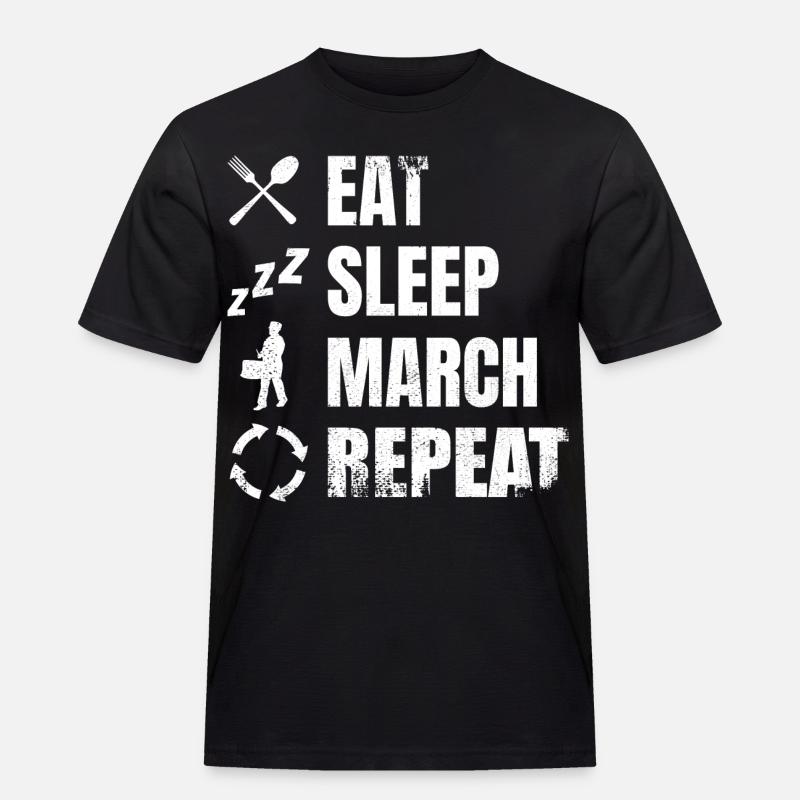 Trommelspieler Tägliche Routine - Männer Workwear T-Shirt - Schwarz
