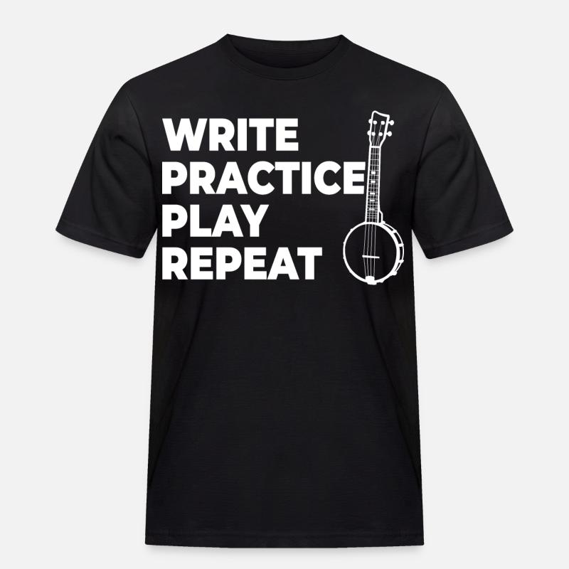 Writing, practicing, playing, repeating - Men's Workwear T-Shirt - black