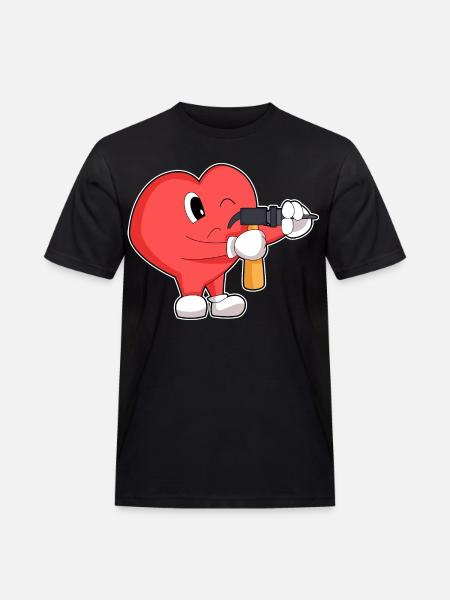 Heart Craftsman Drill Craft - Men's Workwear T-Shirt - black