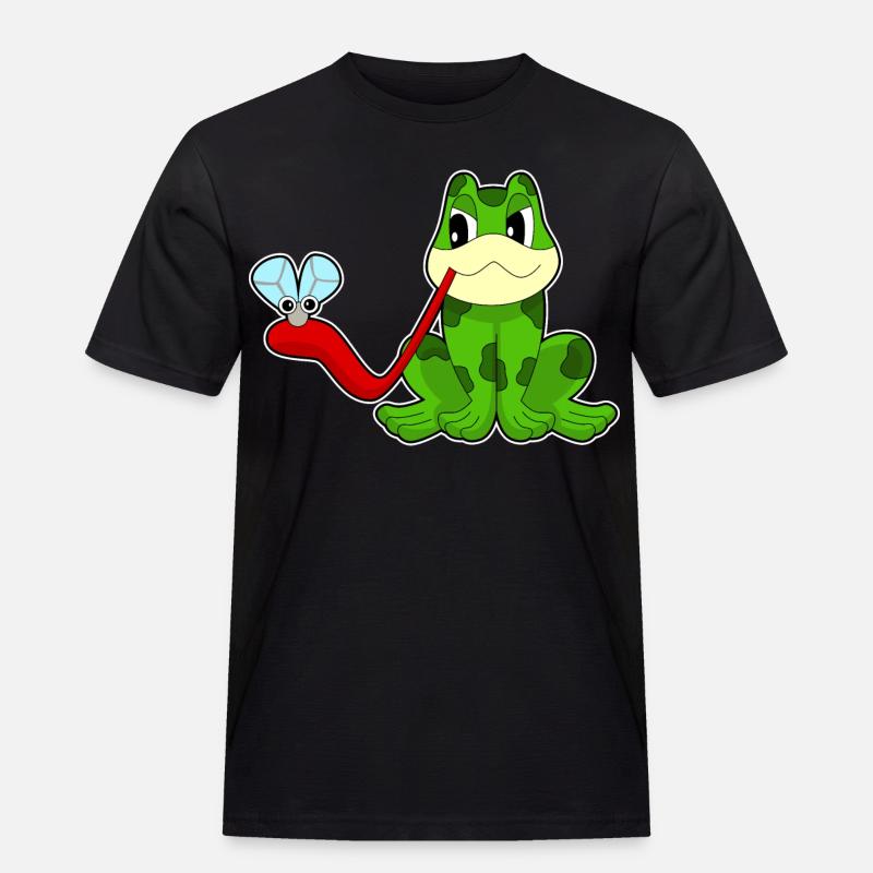 Frosch Fliege - Männer Workwear T-Shirt - Schwarz