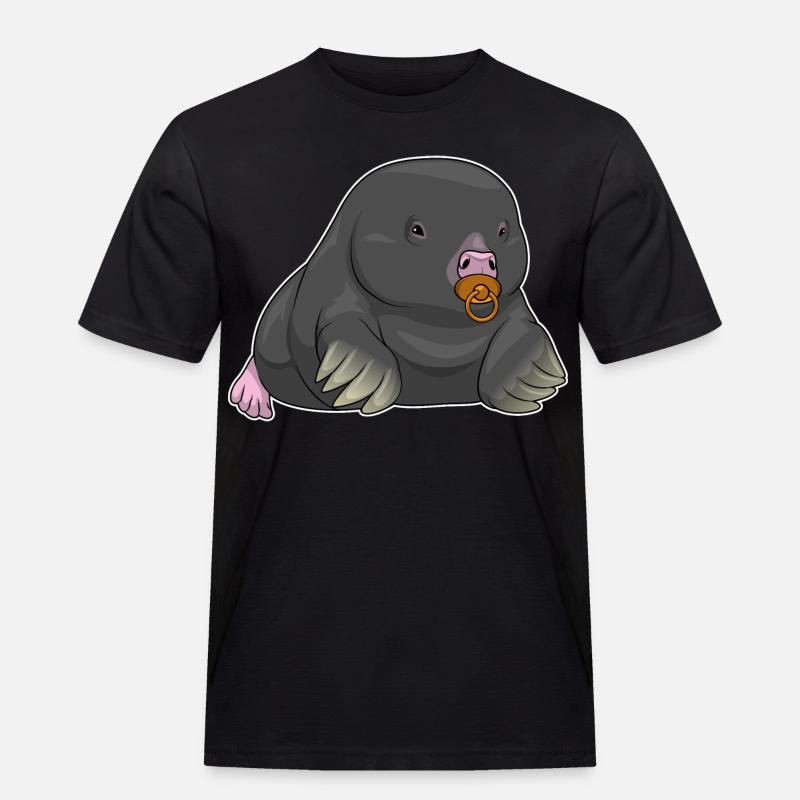 Maulwurf Schnuller - Männer Workwear T-Shirt - Schwarz