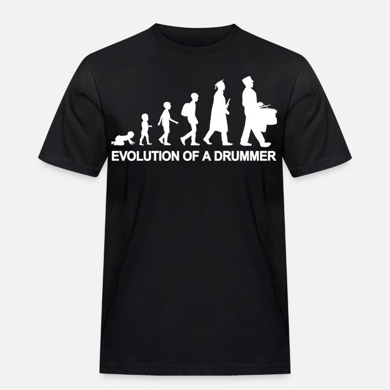 Trommler Evolution - Männer Workwear T-Shirt - Schwarz