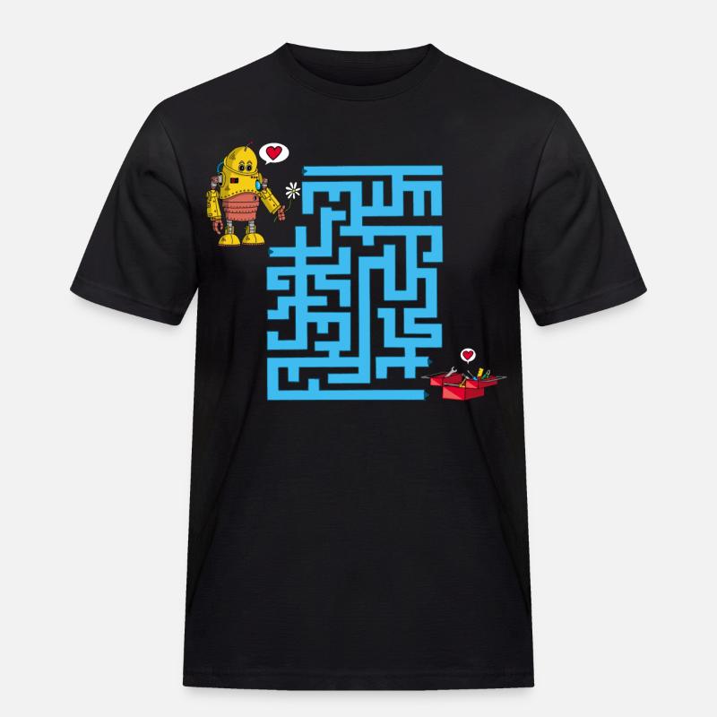 Das Labyrinth der Liebenden - Männer Workwear T-Shirt - Schwarz