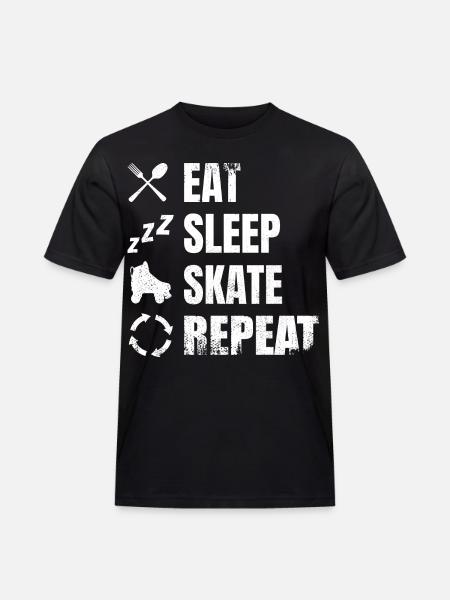 Food Sleeping Roller Skating - Men's Workwear T-Shirt - black