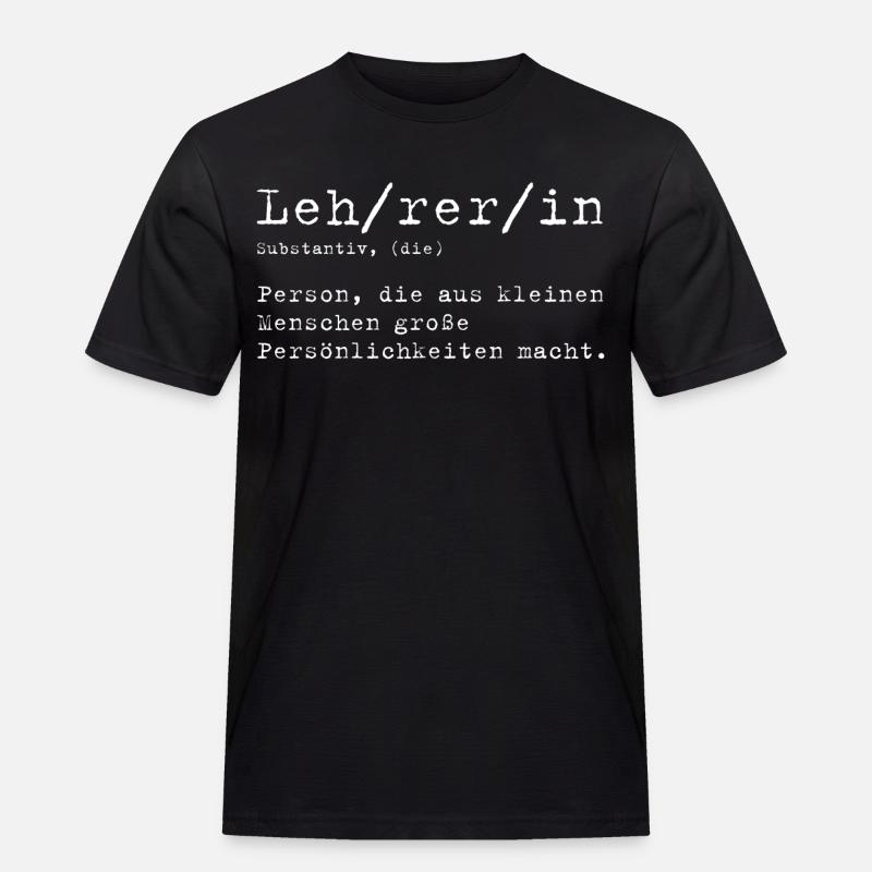 Lehrerin Definition - Männer Workwear T-Shirt - Schwarz