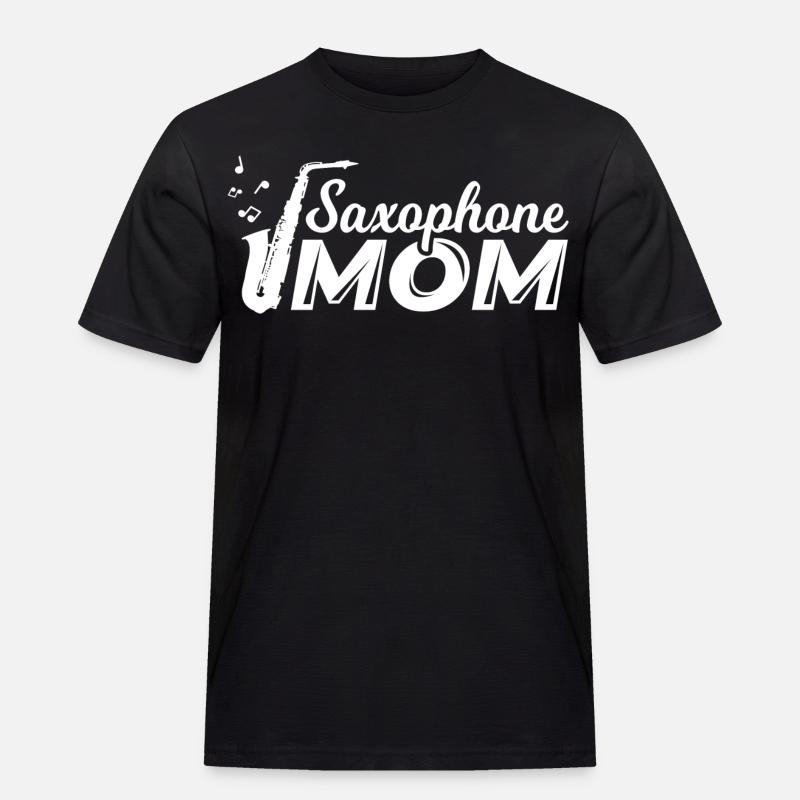 Saxophonist Mutter - Männer Workwear T-Shirt - Schwarz