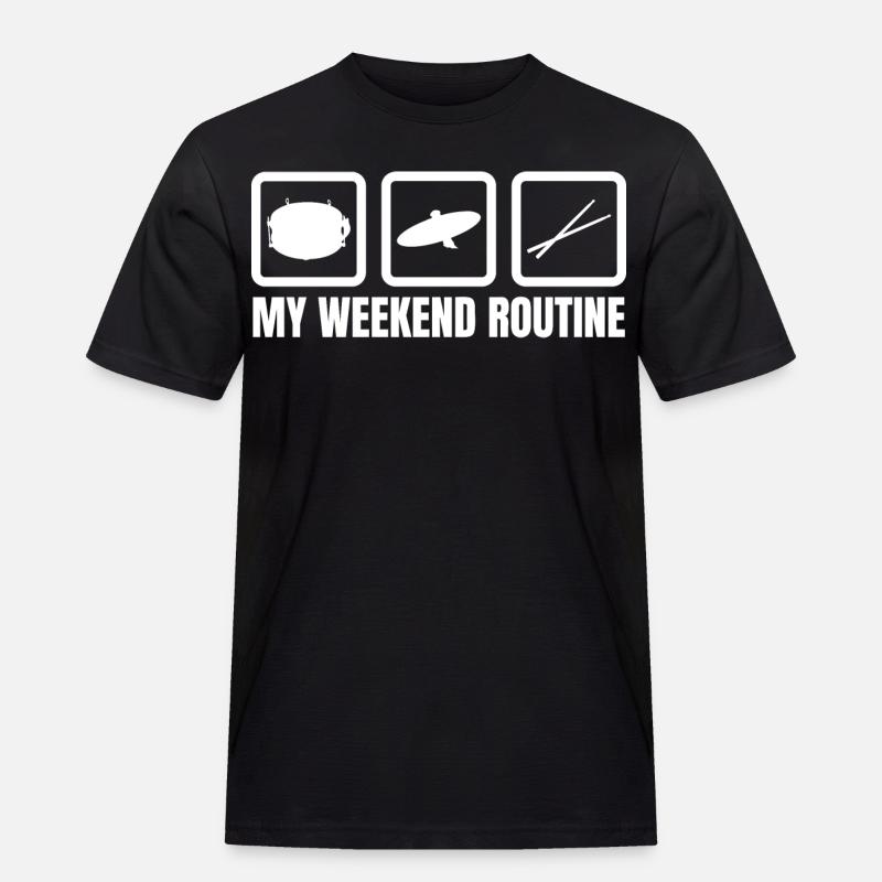 Routine du week-end du batteur - T-shirt Workwear homme - noir