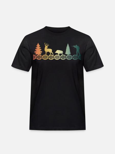 Hunter Hunt DNA DNA Huntress - Men's Workwear T-Shirt - black