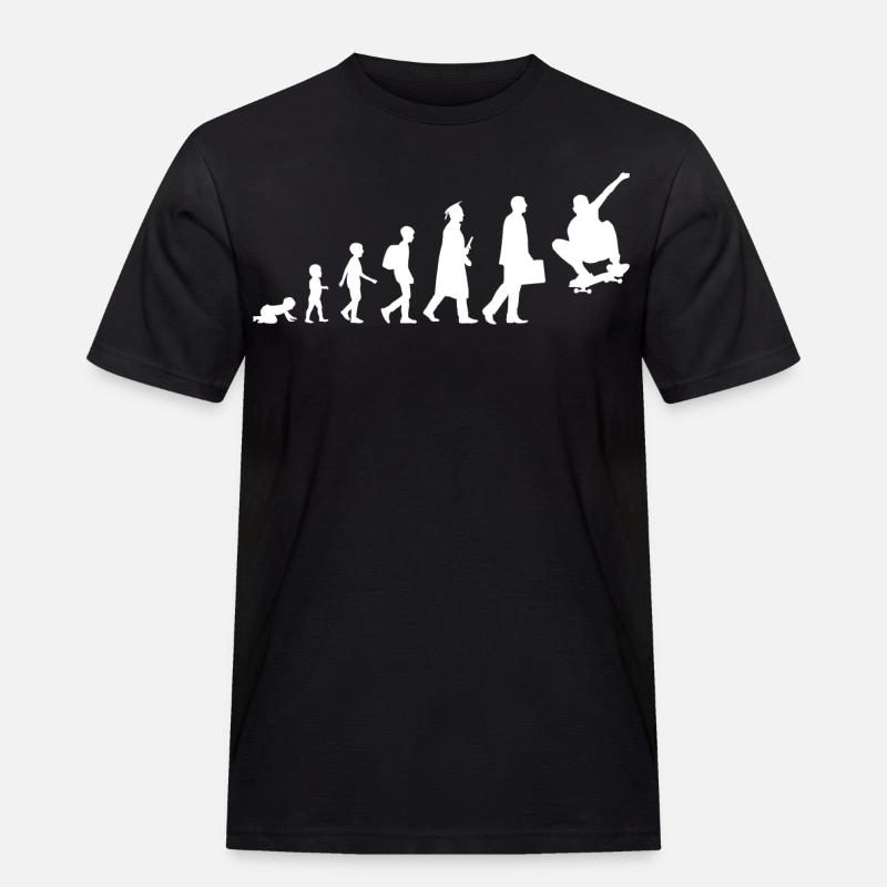 Entwicklung eines Skateboarders - Männer Workwear T-Shirt - Schwarz