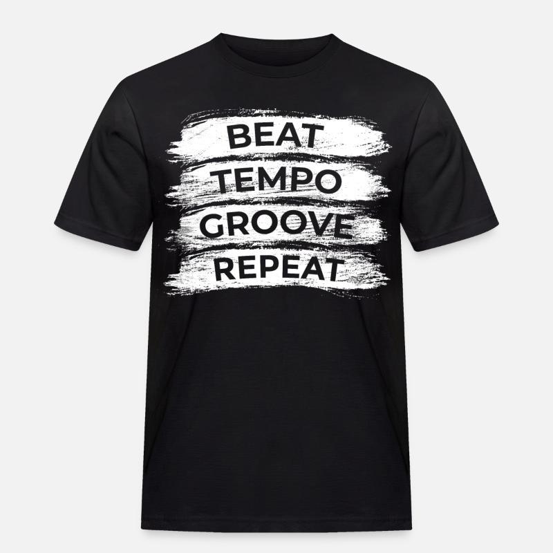Schlagzeug Motivation - Männer Workwear T-Shirt - Schwarz
