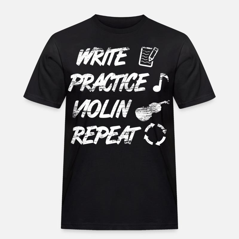 Practice writing, repeat violin - Men's Workwear T-Shirt - black