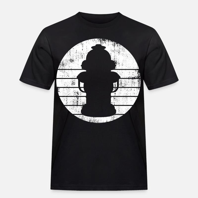 Feuer Hydrant Zeichnung - Männer Workwear T-Shirt - Schwarz