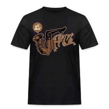 All that jazz - Männer Workwear T-Shirt - Schwarz - Vorne - AI Model Male 178 light (178cm)