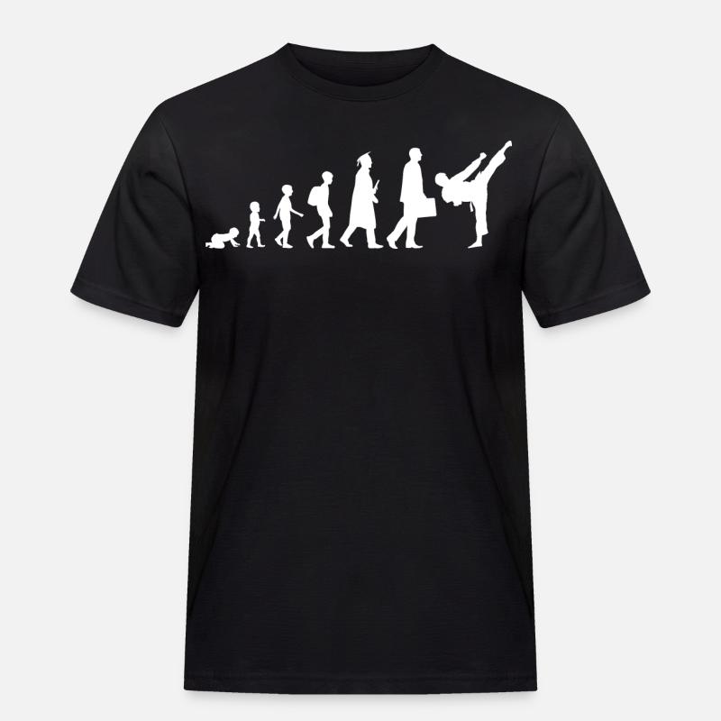 Kind zu Karateka Evolution - Männer Workwear T-Shirt - Schwarz