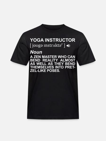 Yogalehrer Definition - Männer Workwear T-Shirt - Schwarz