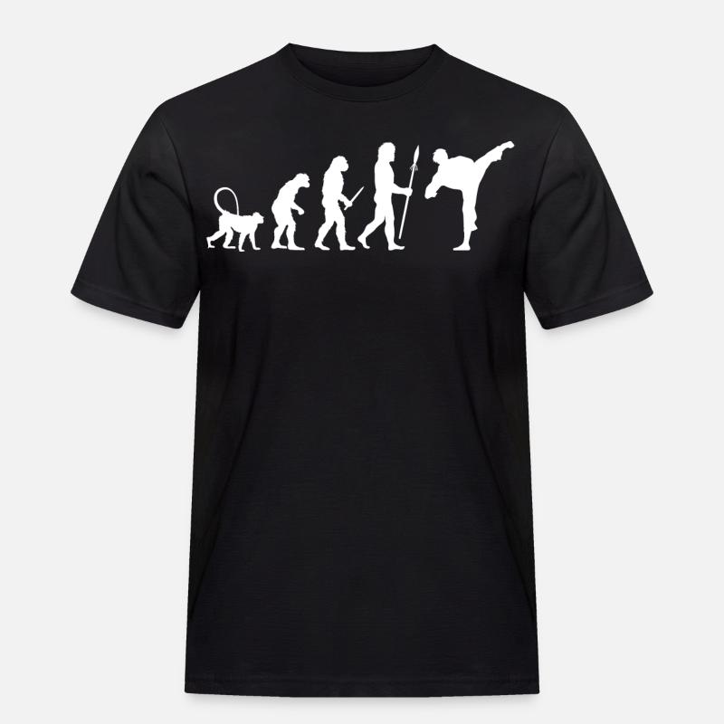 Karate Evolution - Männer Workwear T-Shirt - Schwarz