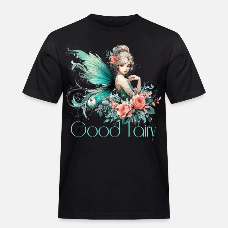 Gute Fee Geschenk - Männer Workwear T-Shirt - Schwarz