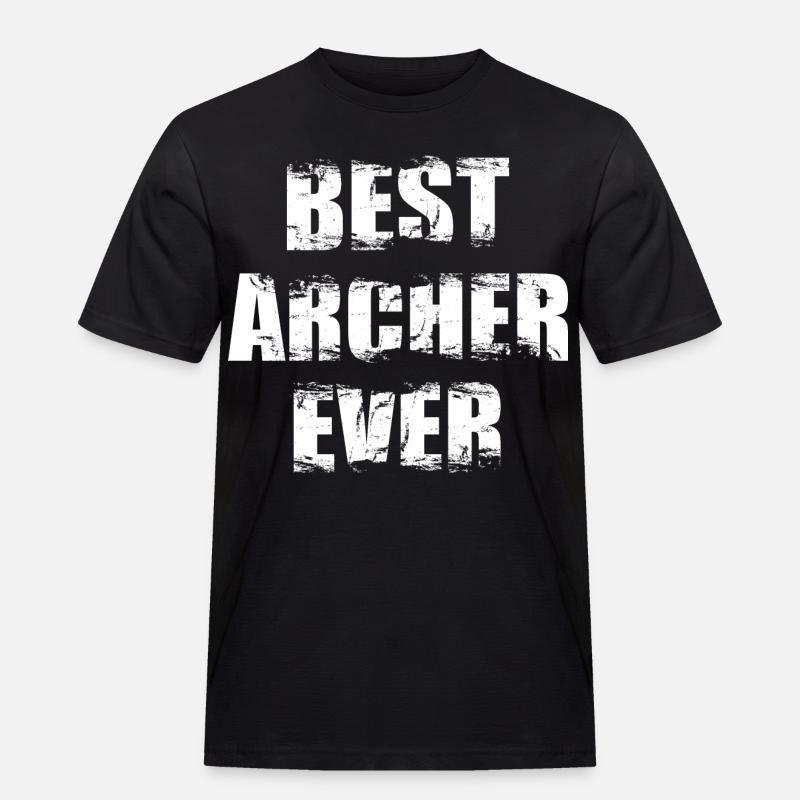 Bester Bogenschütze - Männer Workwear T-Shirt - Schwarz