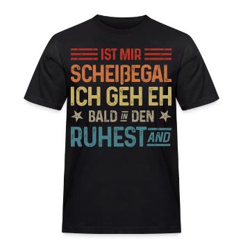 Scheißegal Ich geh eh bald in den Ruhestand - Männer Workwear T-Shirt - Schwarz - Vorne - AI Model Male 178 light (178cm)