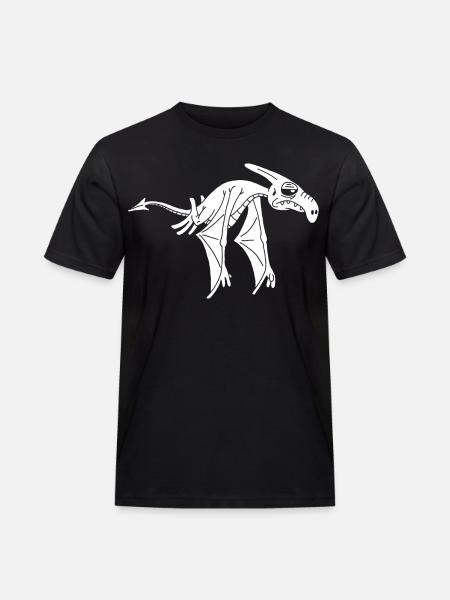 White Flying Dinosaur - Men's Workwear T-Shirt - black