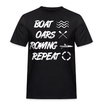 Bateau Aviron Aviron Répétition - T-shirt Workwear homme - noir - Devant - AI Model Male 178 light (178cm)