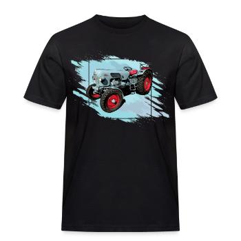 Der Tiger EM 235 - Männer Workwear T-Shirt - Schwarz - Vorne - AI Model Male 178 light (178cm)