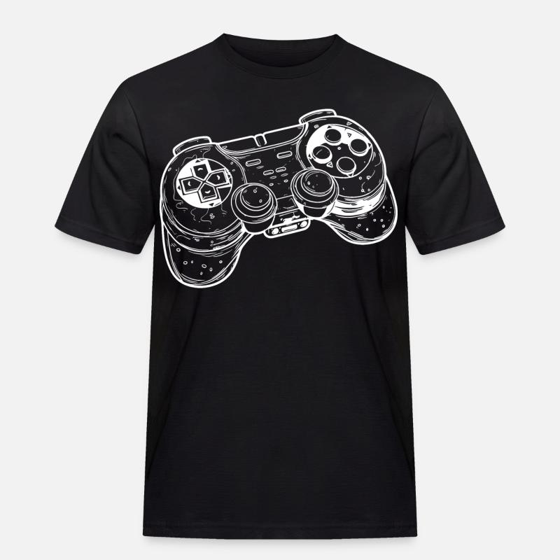 Videospiel Controller Zeichnung - Männer Workwear T-Shirt - Schwarz