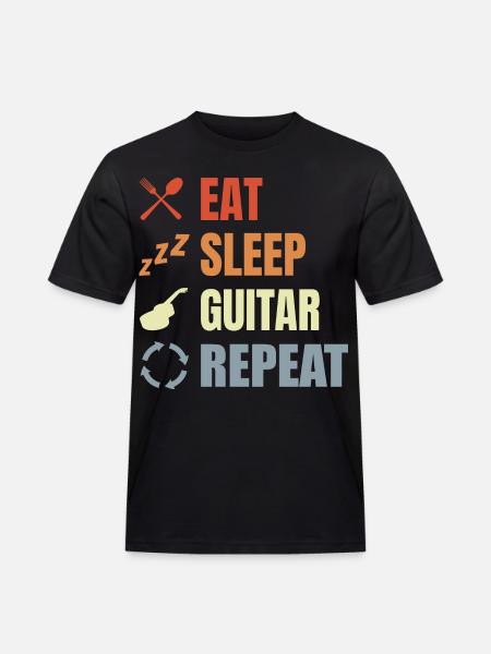 Eat Sleep Guitar Repeat - Men's Workwear T-Shirt - black
