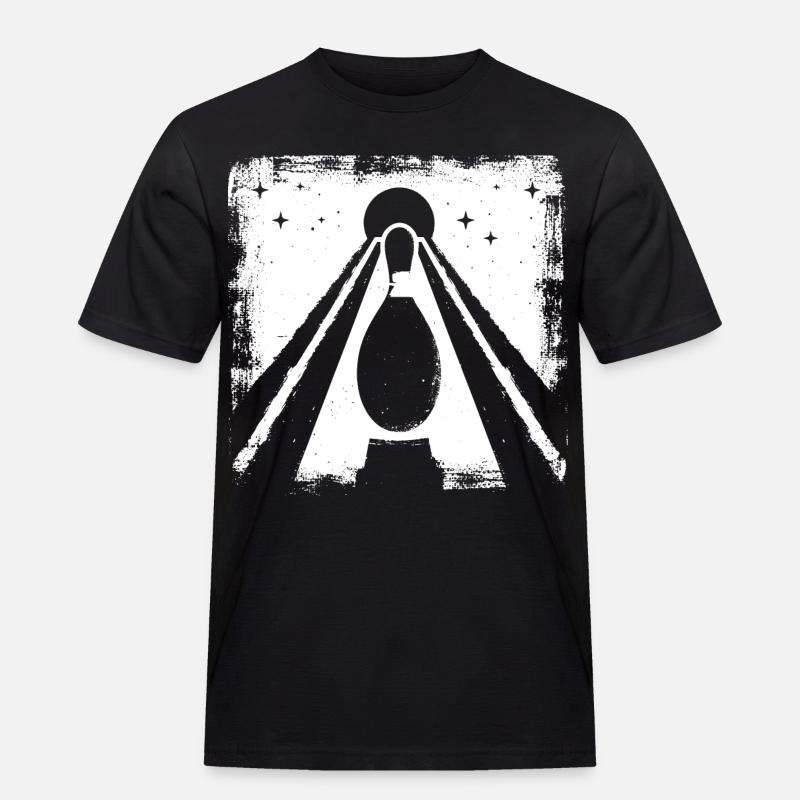 Bowling Pin Grafik - Männer Workwear T-Shirt - Schwarz