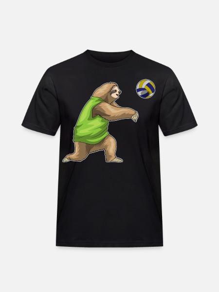 Bradipo Pallavolo Giocatore Pallavolo - Maglietta da lavoro per uomo - nero