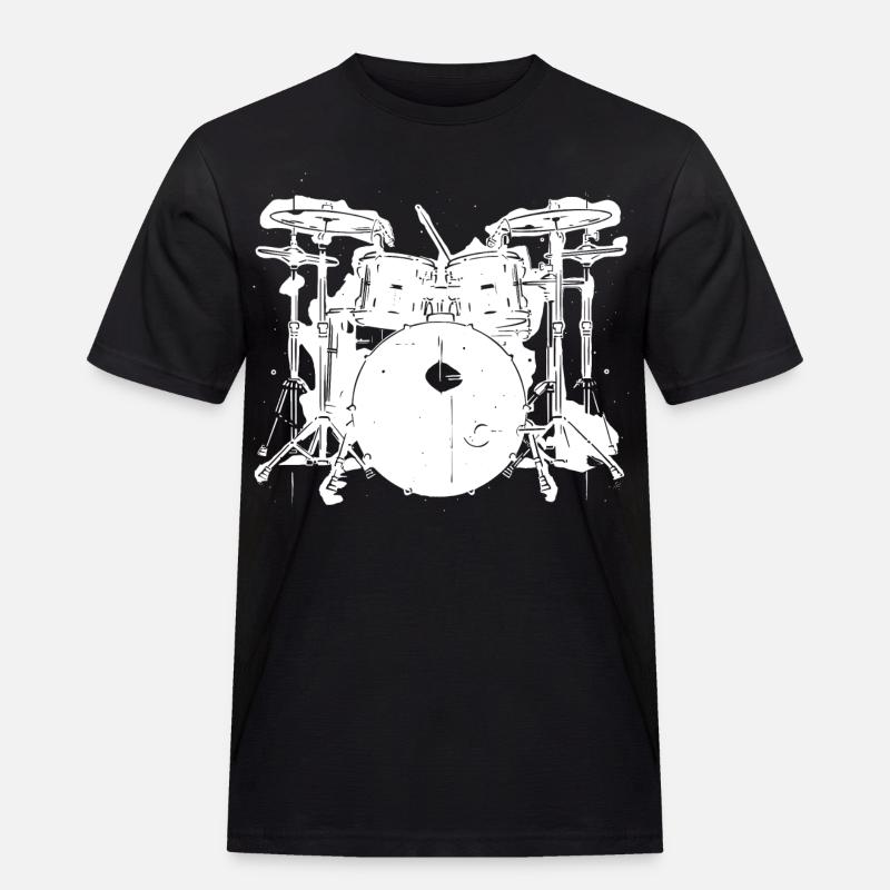 Schlagzeug - Männer Workwear T-Shirt - Schwarz