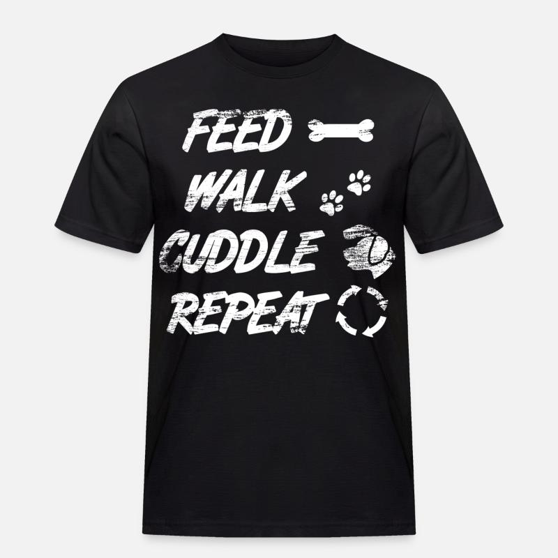 Feed Walk Cuddle Repeat - Men's Workwear T-Shirt - black