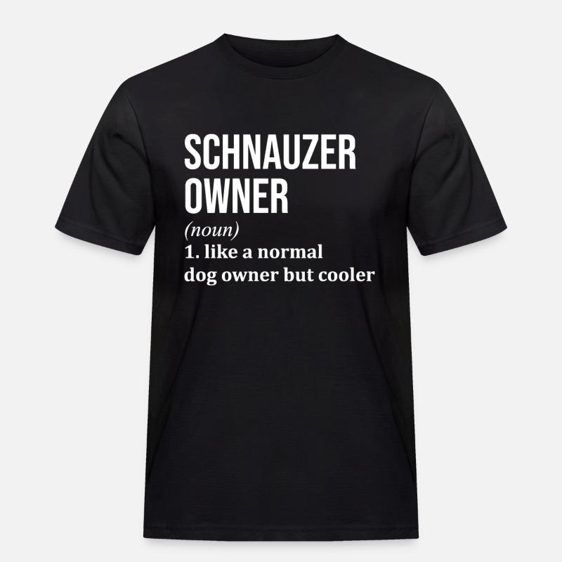 Schnauzer - Männer Workwear T-Shirt - Schwarz