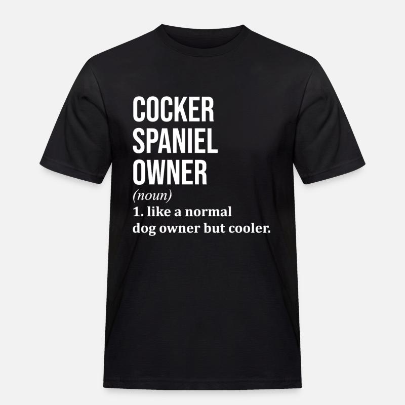 Cocker Spaniel - Männer Workwear T-Shirt - Schwarz