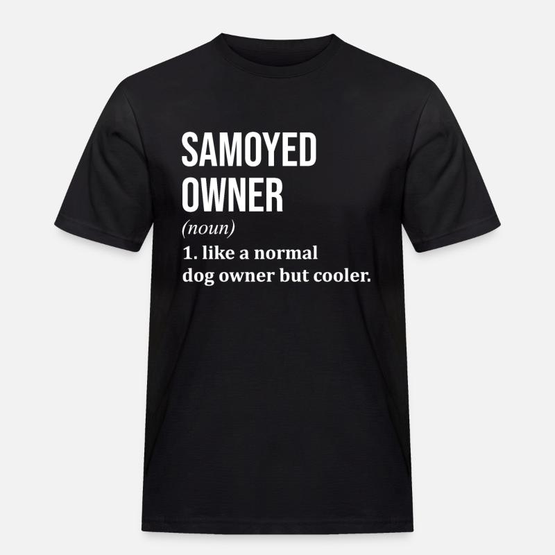 Samojeden - Männer Workwear T-Shirt - Schwarz
