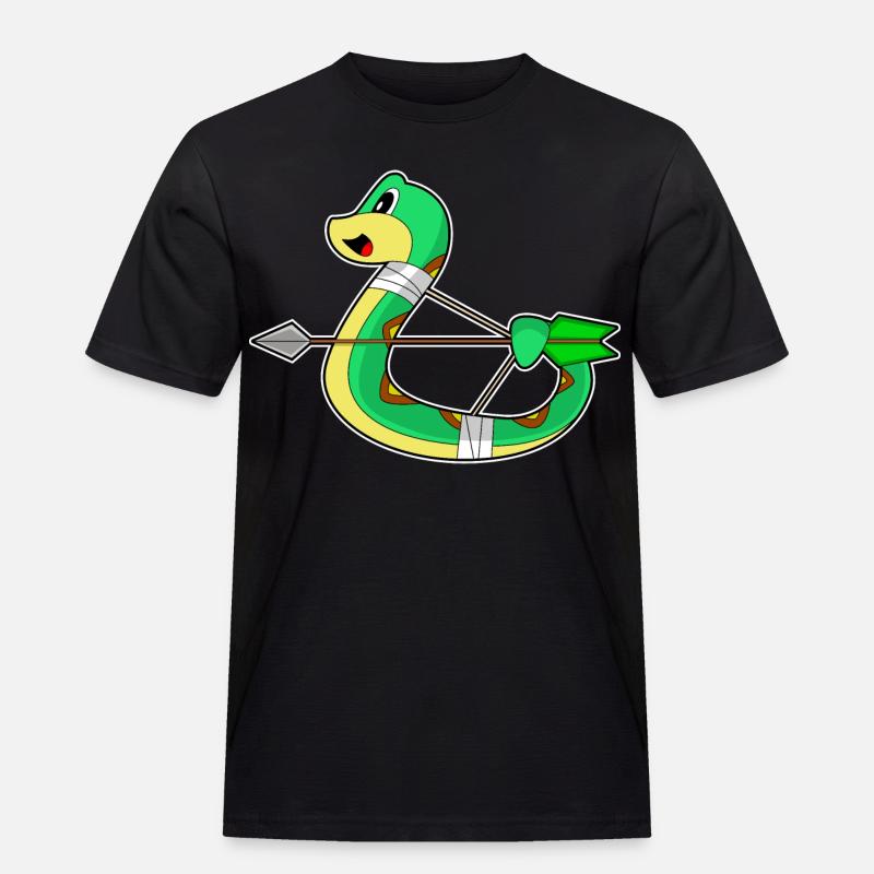 Schlange Bogenschütze Bogen - Männer Workwear T-Shirt - Schwarz
