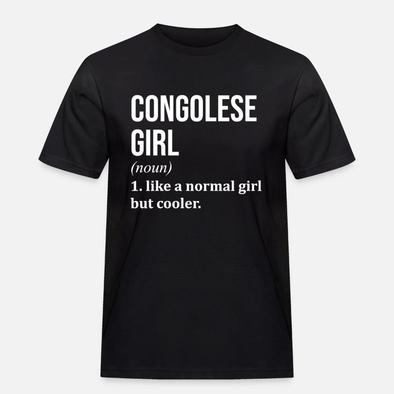 Kongo - Männer Workwear T-Shirt - Schwarz