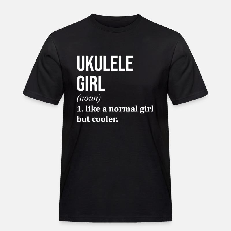 Ukulele - Männer Workwear T-Shirt - Schwarz