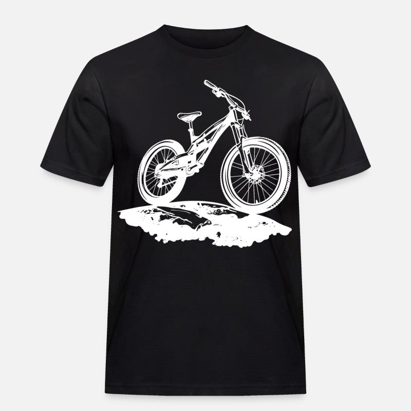 Mountainbiker - Männer Workwear T-Shirt - Schwarz