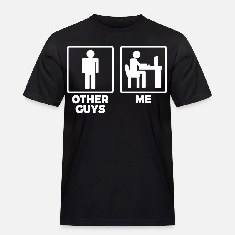 Software Engineer Stick Figures - Men's Workwear T-Shirt - black