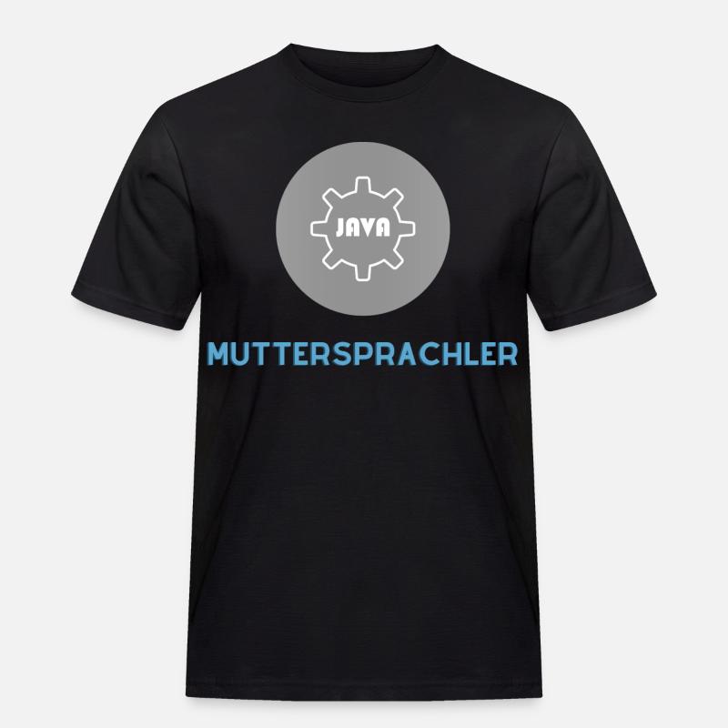 Muttersprachler: JavaScript Edition - Männer Workwear T-Shirt - Schwarz
