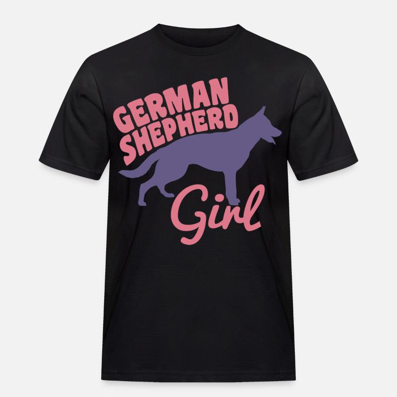 Schäferhund Mädchen - Männer Workwear T-Shirt - Schwarz
