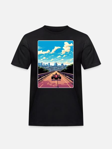 Austin Circuit Motorsport Race Texas Travel Poster - Men's Workwear T-Shirt - black