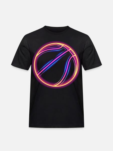 Basketball Retrowave - Men's Workwear T-Shirt - black