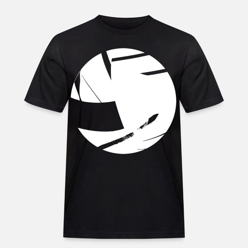 Volleyball Comic Look - Männer Workwear T-Shirt - Schwarz